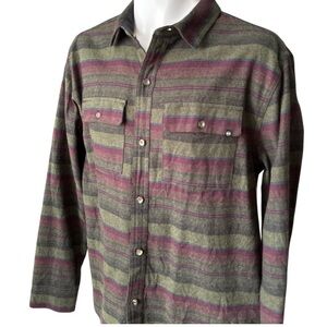 NWT, DRAVUS Malachi Woven Stripe Cotton Button Down, Large